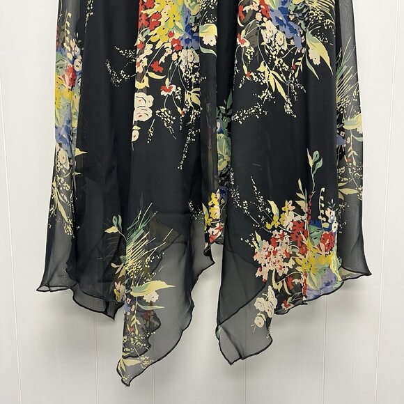 Dressbarn Womens Y2K Tiered Midi Dress Size 16‎ Drop Waist Fairy Whimsygoth Fem - Picture 4 of 8